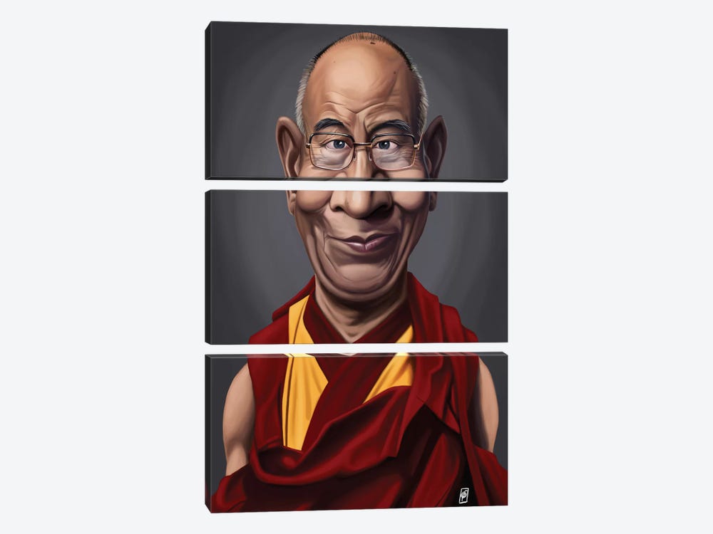 Dalai Lama by Rob Snow 3-piece Canvas Artwork