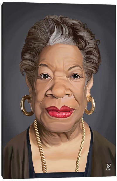 Maya Angelou Canvas Art Print - Caricature Art