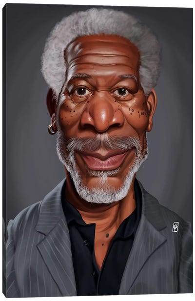 Morgan Freeman Canvas Art Print - Rob Snow