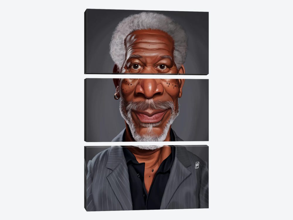 Morgan Freeman by Rob Snow 3-piece Art Print