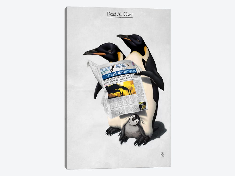 Read All Over by Rob Snow 1-piece Canvas Print
