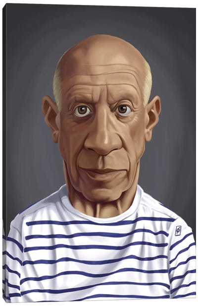 Pablo Picasso Canvas Art Print - Satirical Humor Art