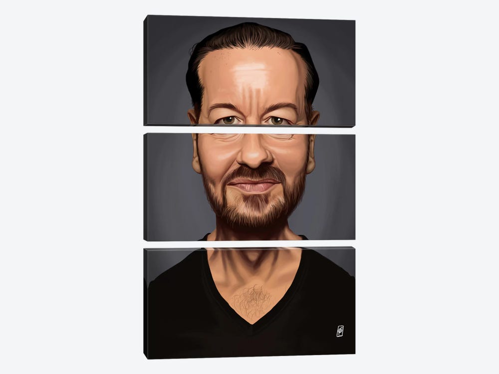Ricky Gervais by Rob Snow 3-piece Art Print
