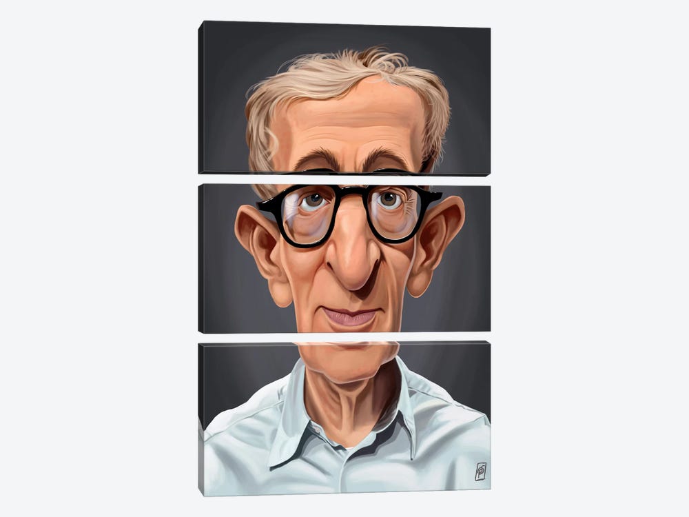 Woody Allen by Rob Snow 3-piece Canvas Print