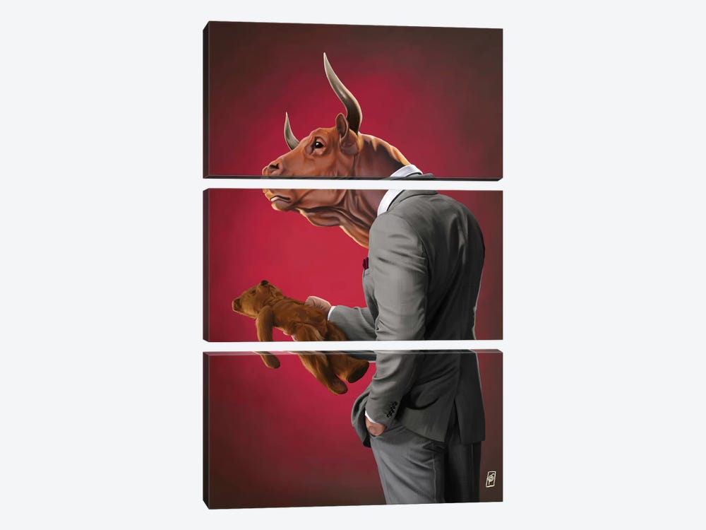 Bull by Rob Snow 3-piece Canvas Print