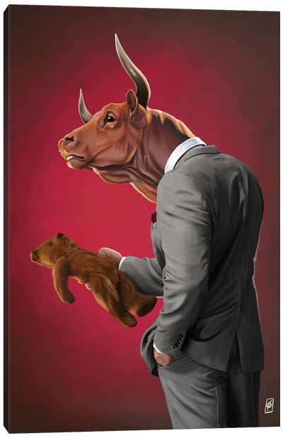 Bull Canvas Art Print - Rob Snow