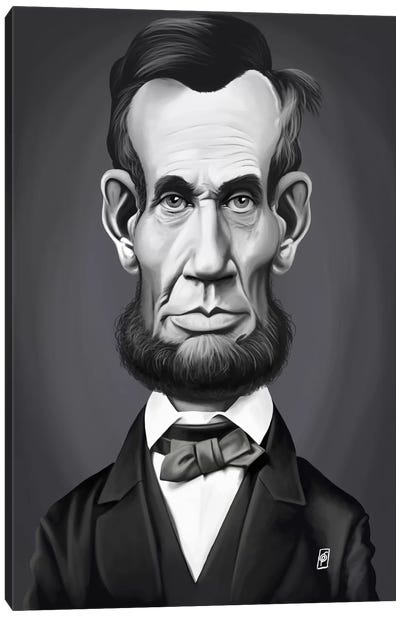 Abraham Lincoln Canvas Art Print - Satirical Humor