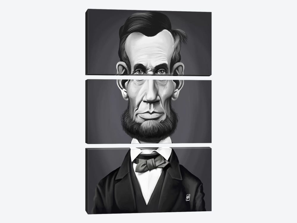 Abraham Lincoln by Rob Snow 3-piece Art Print