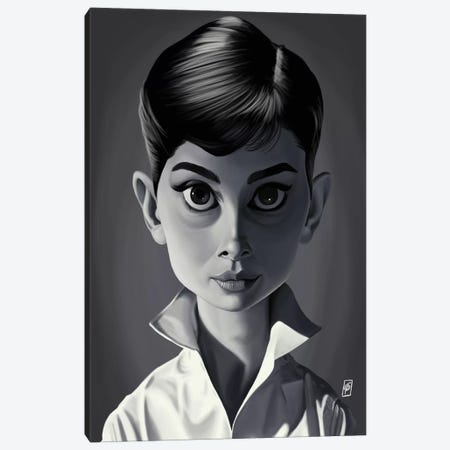 Audrey Hepburn Canvas Print #RSW187} by Rob Snow Canvas Print