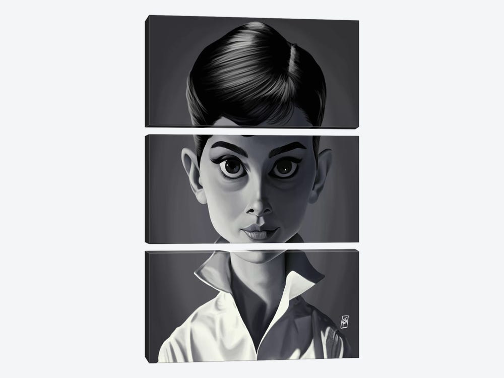 Audrey Hepburn by Rob Snow 3-piece Canvas Art Print