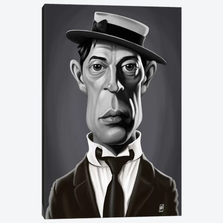 Buster Keaton Canvas Print #RSW188} by Rob Snow Canvas Wall Art