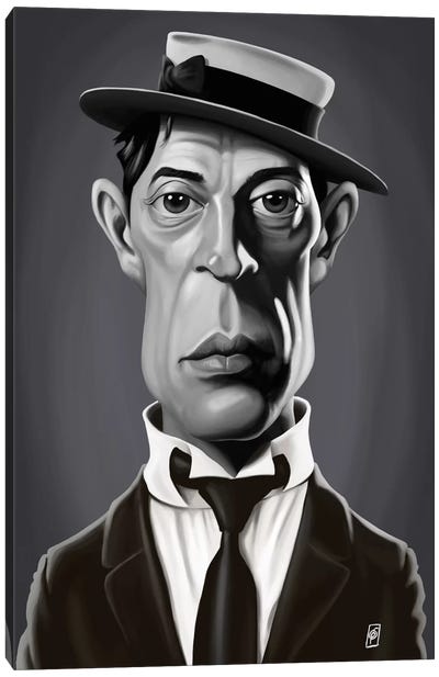 Buster Keaton Canvas Art Print - Comedian Art