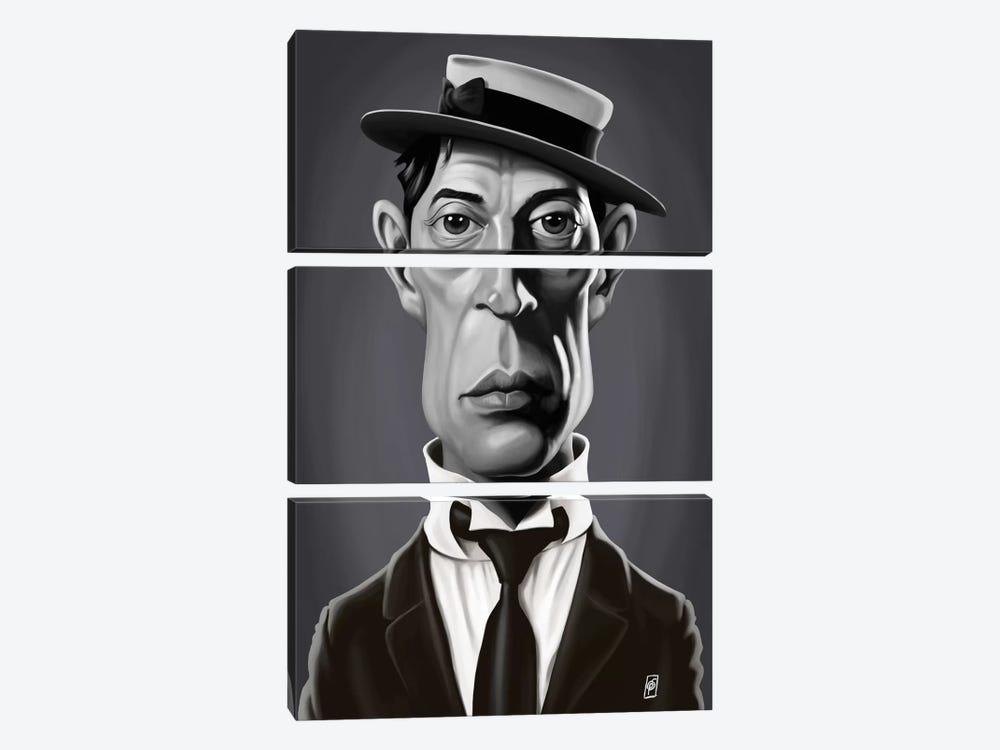 Buster Keaton by Rob Snow 3-piece Canvas Artwork
