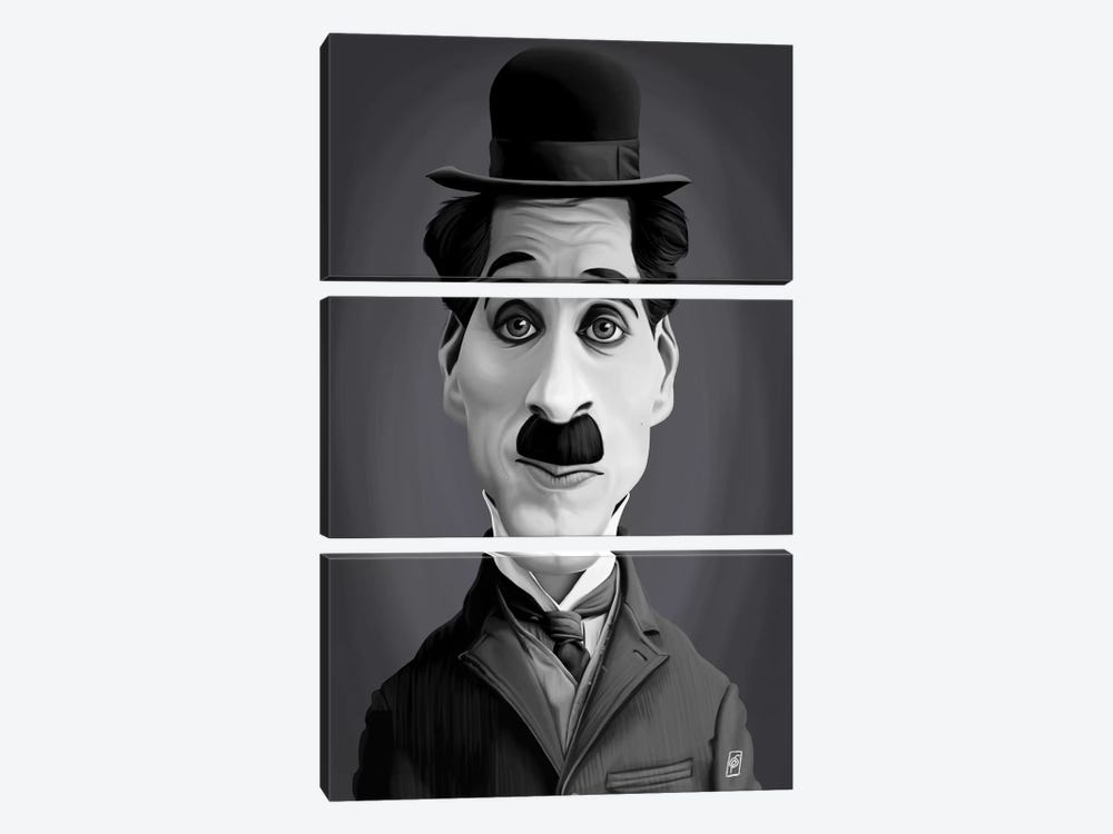 Charlie Chaplin 3-piece Art Print