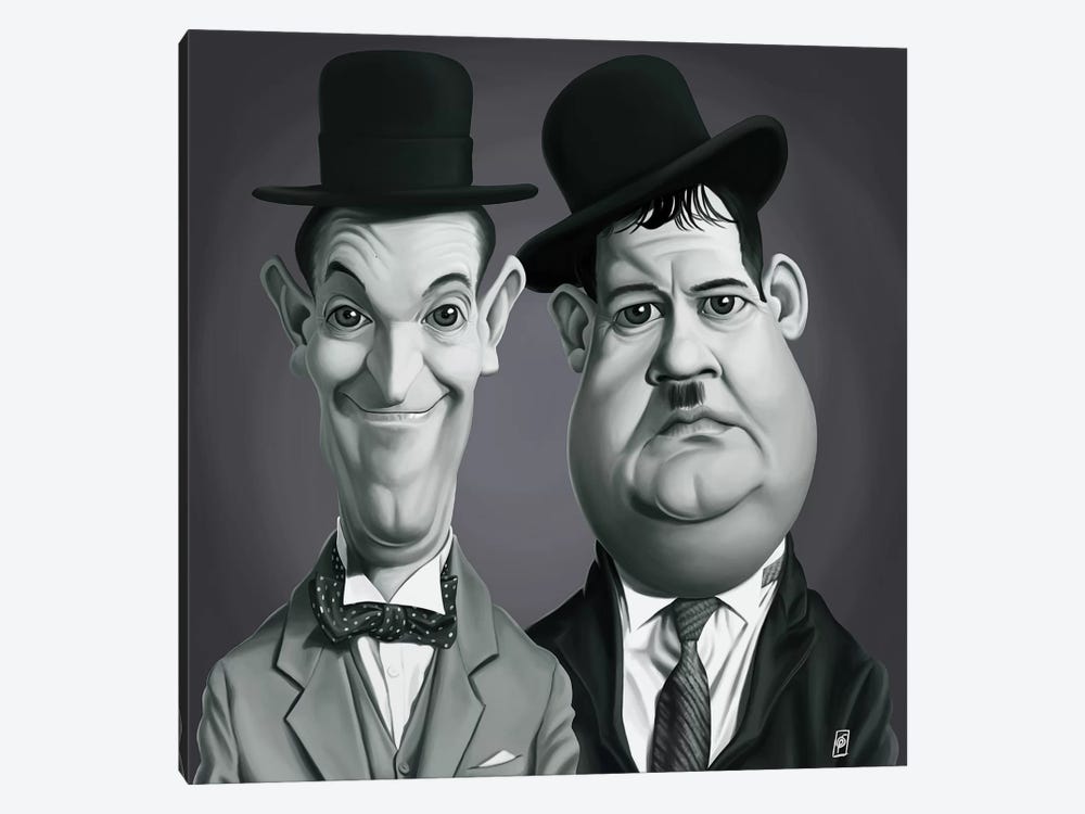 Laurel & Hardy by Rob Snow 1-piece Canvas Artwork