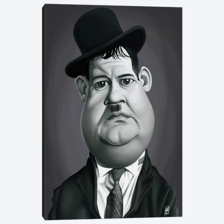 Oliver Hardy Canvas Print #RSW193} by Rob Snow Canvas Art Print