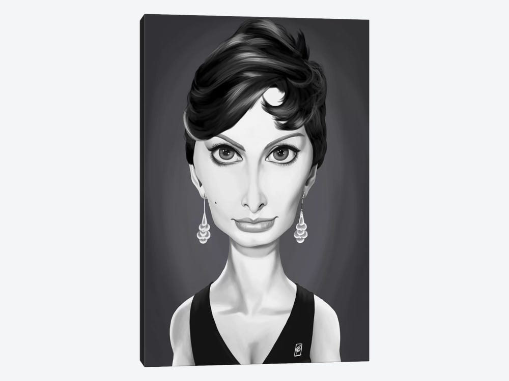 Sophia Loren by Rob Snow 1-piece Canvas Wall Art