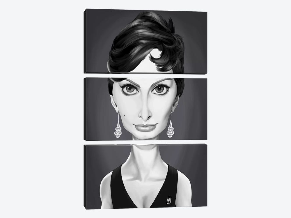 Sophia Loren by Rob Snow 3-piece Canvas Art