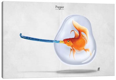 Popper I Canvas Art Print - Witty Humor Art