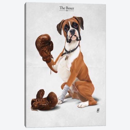 The Boxer I Canvas Print #RSW233} by Rob Snow Canvas Art