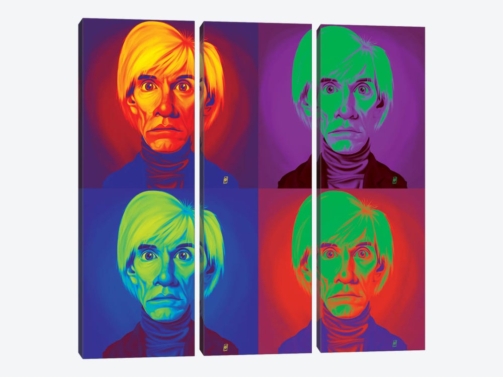 Andy Warhol On Andy Warhol by Rob Snow 3-piece Art Print