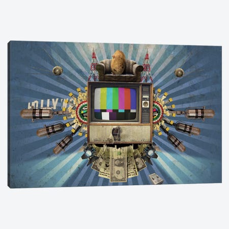 Television Canvas Print #RSW238} by Rob Snow Canvas Wall Art