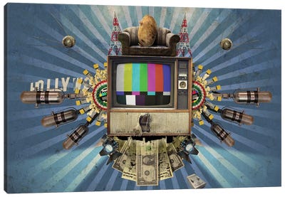 Television Canvas Art Print - Rob Snow