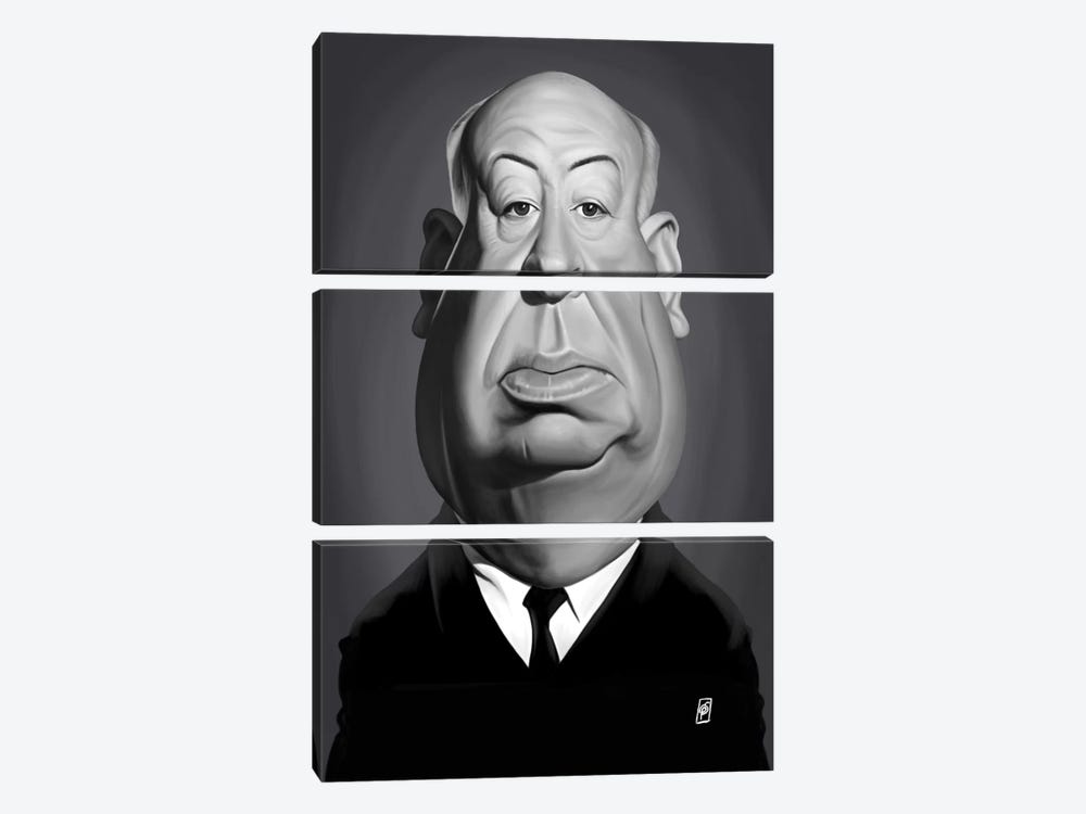 Alfred Hitchcock by Rob Snow 3-piece Canvas Wall Art