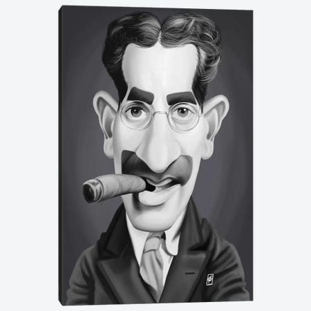 Groucho Marx Canvas Print #RSW241} by Rob Snow Canvas Art Print