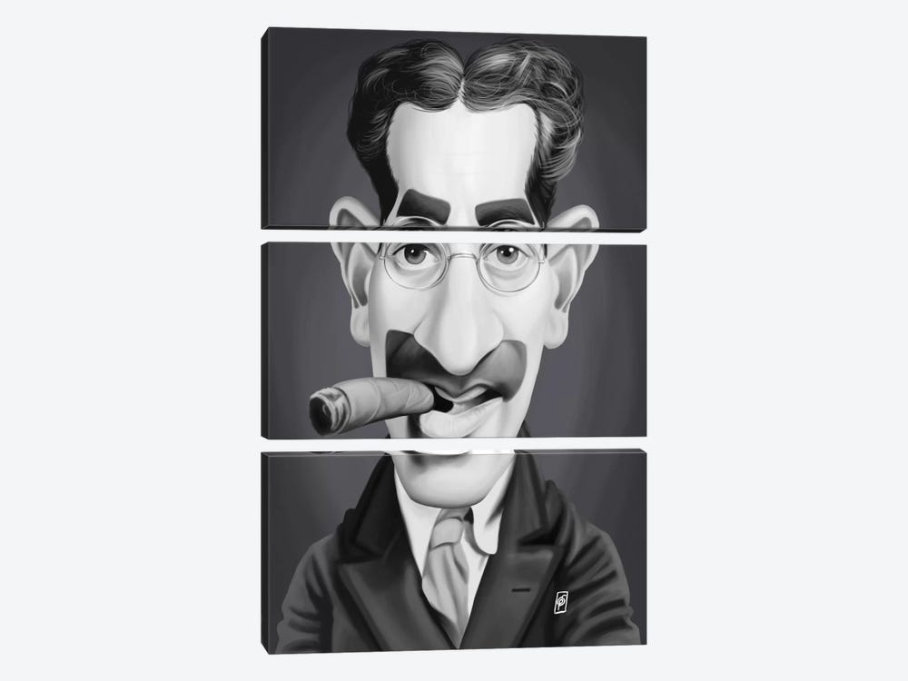Groucho Marx by Rob Snow 3-piece Canvas Print