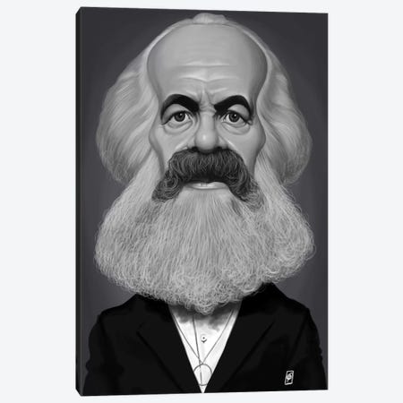 Karl Marx Canvas Print #RSW243} by Rob Snow Canvas Print