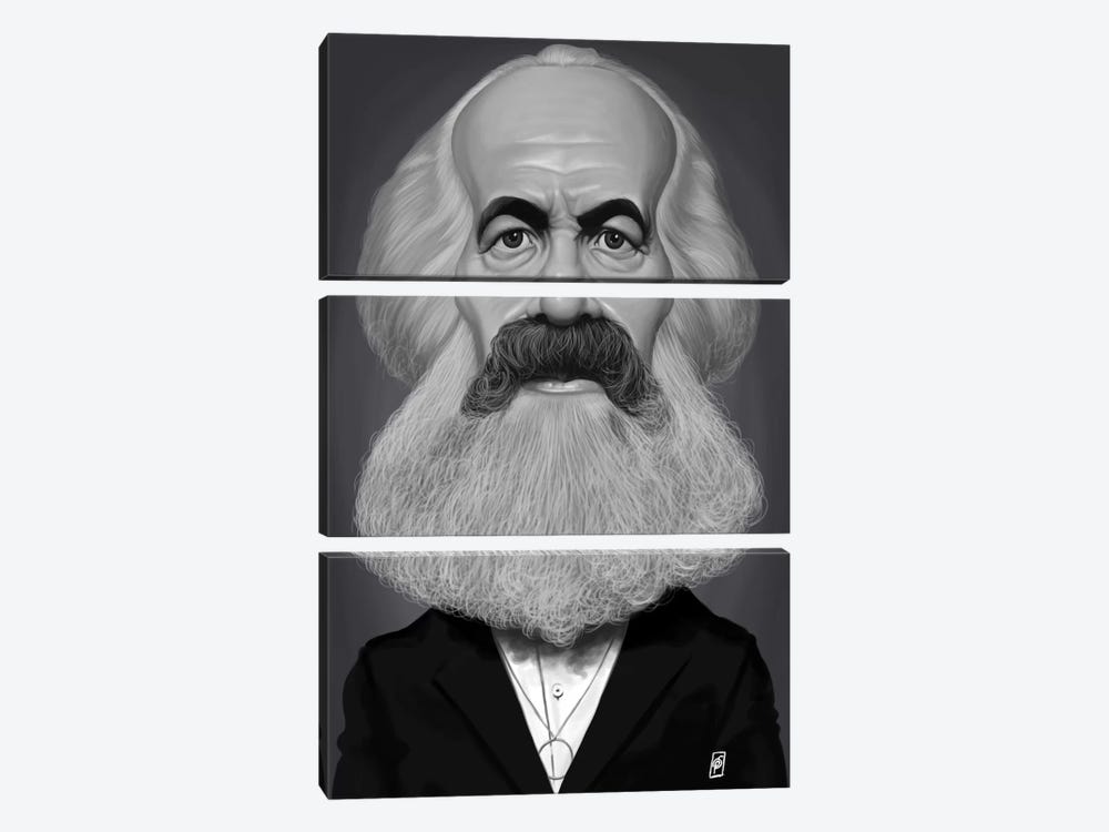 Karl Marx by Rob Snow 3-piece Canvas Print