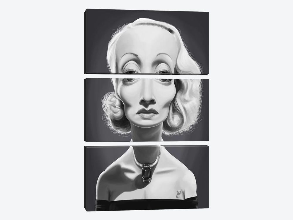 Marlene Dietrich by Rob Snow 3-piece Canvas Artwork