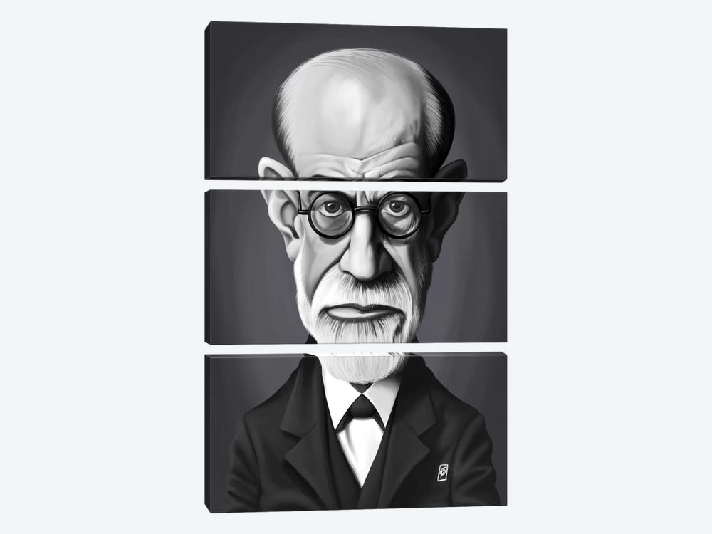 Sigmund Freud by Rob Snow 3-piece Canvas Wall Art