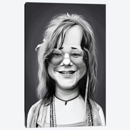 Janis Joplin Canvas Print #RSW249} by Rob Snow Canvas Print