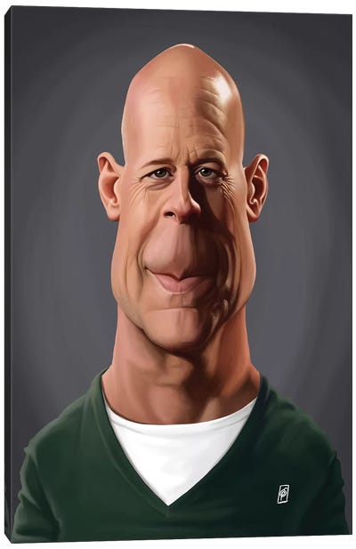 Bruce Willis  Canvas Art Print - Caricature Art