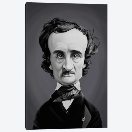 Edgar Allan Poe  Canvas Print #RSW258} by Rob Snow Canvas Wall Art