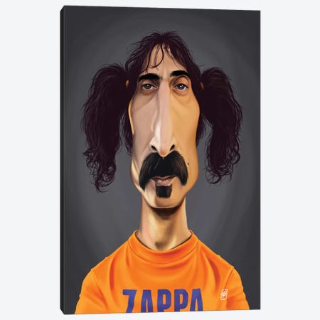Frank Zappa Canvas Print #RSW267} by Rob Snow Canvas Wall Art