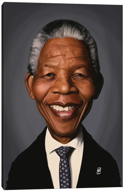 Nelson Mandela Canvas Art Print - Rob Snow