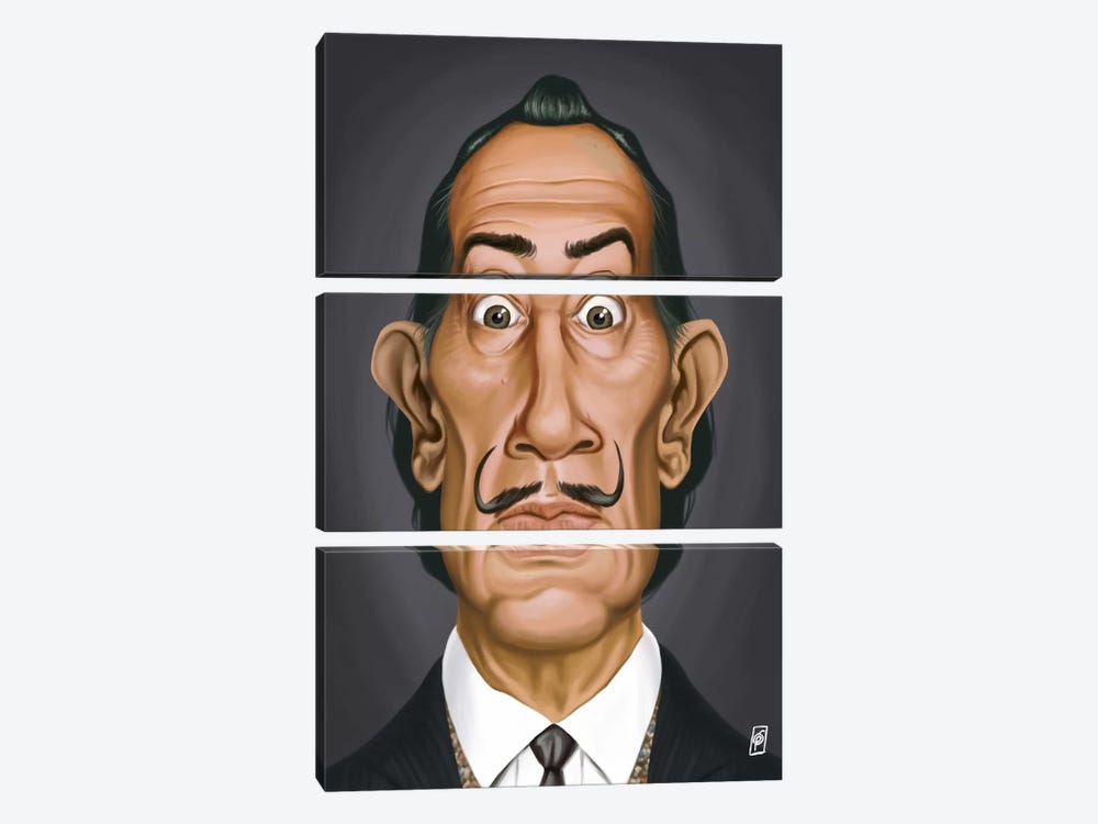 Salvador Dali I by Rob Snow 3-piece Canvas Print