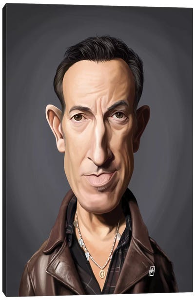 Bruce Springsteen Canvas Art Print - Caricature Art
