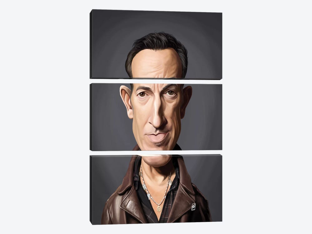 Bruce Springsteen by Rob Snow 3-piece Canvas Artwork