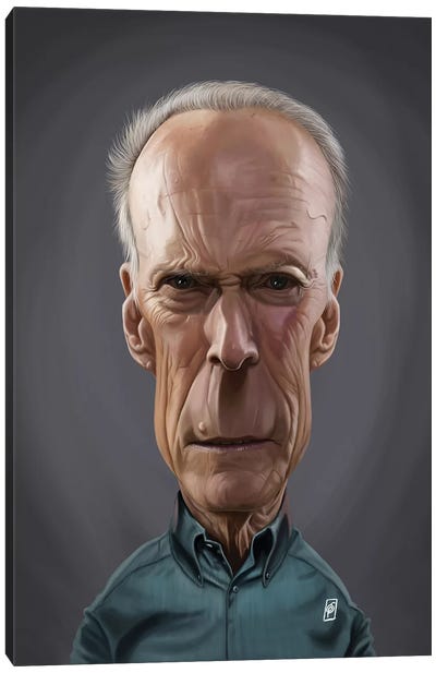 Clint Eastwood Canvas Art Print - Caricature Art