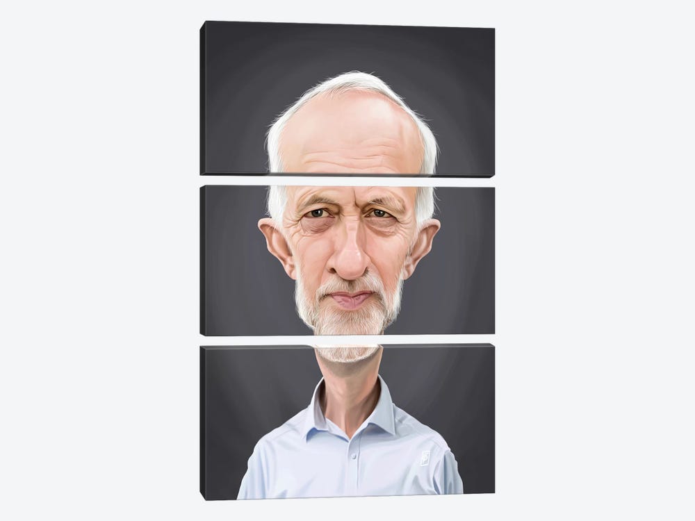 Jeremy Corbyn by Rob Snow 3-piece Canvas Artwork