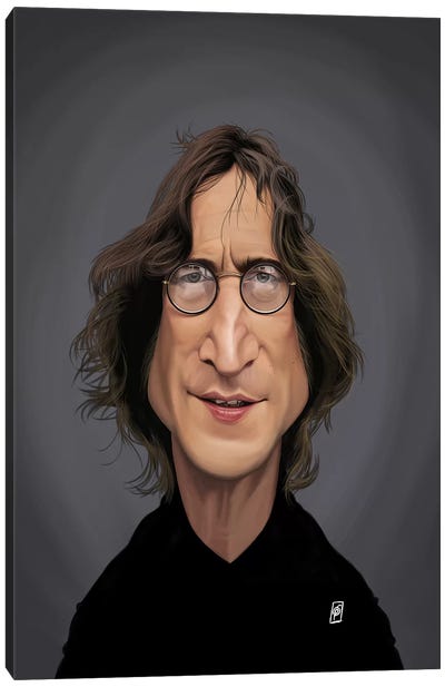 John Lennon Canvas Art Print - Caricature Art