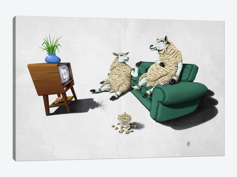 Sheep II by Rob Snow 1-piece Canvas Wall Art