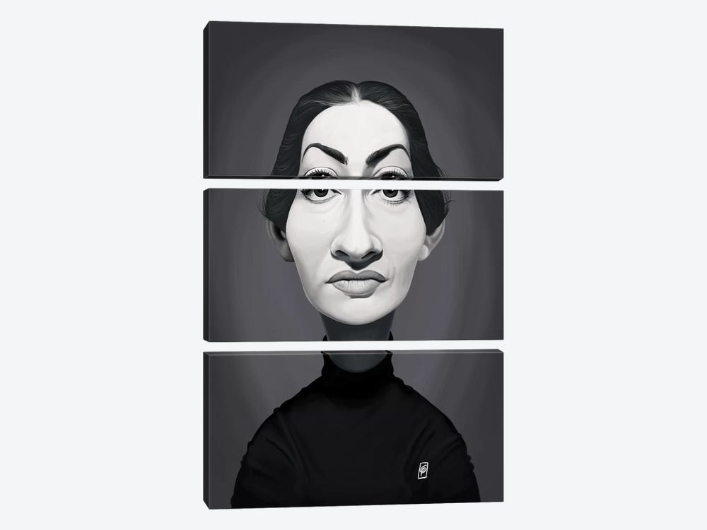 Maria Callas  by Rob Snow 3-piece Canvas Print