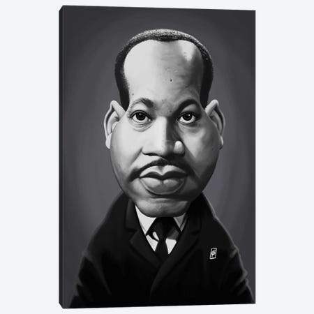 Martin Luther King  Canvas Print #RSW301} by Rob Snow Canvas Art