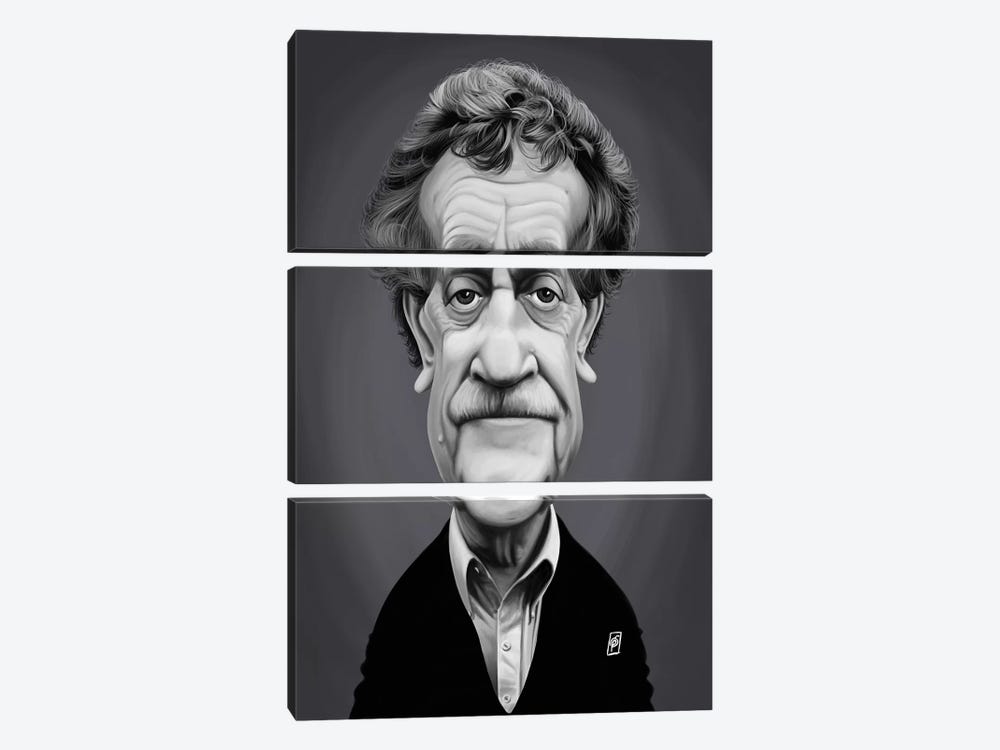 Kurt Vonnegut by Rob Snow 3-piece Art Print