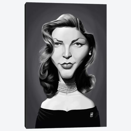 Lauren Bacall Canvas Print #RSW307} by Rob Snow Canvas Art Print